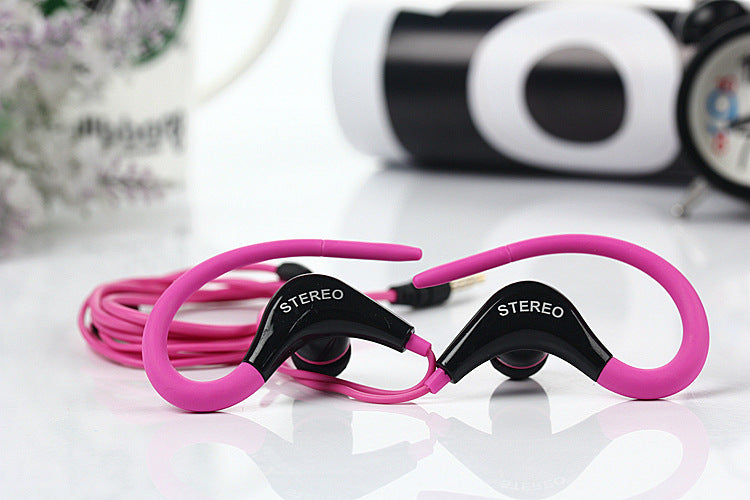 SF-878 Phone Headphones With Microphone With Volume Adjusting Headphones Big Bull Horn Sports Ear-Hanging Running Headphones