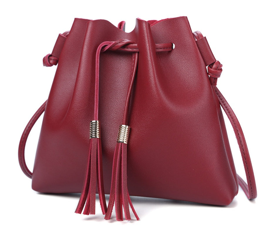 Tassel bucket coin purse