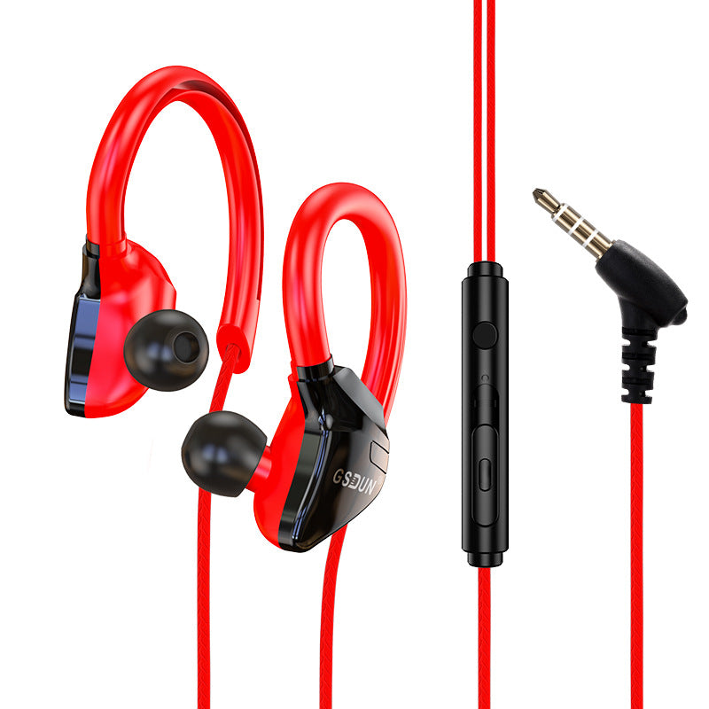 SF-878 Phone Headphones With Microphone With Volume Adjusting Headphones Big Bull Horn Sports Ear-Hanging Running Headphones