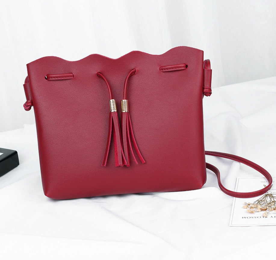 Tassel bucket coin purse