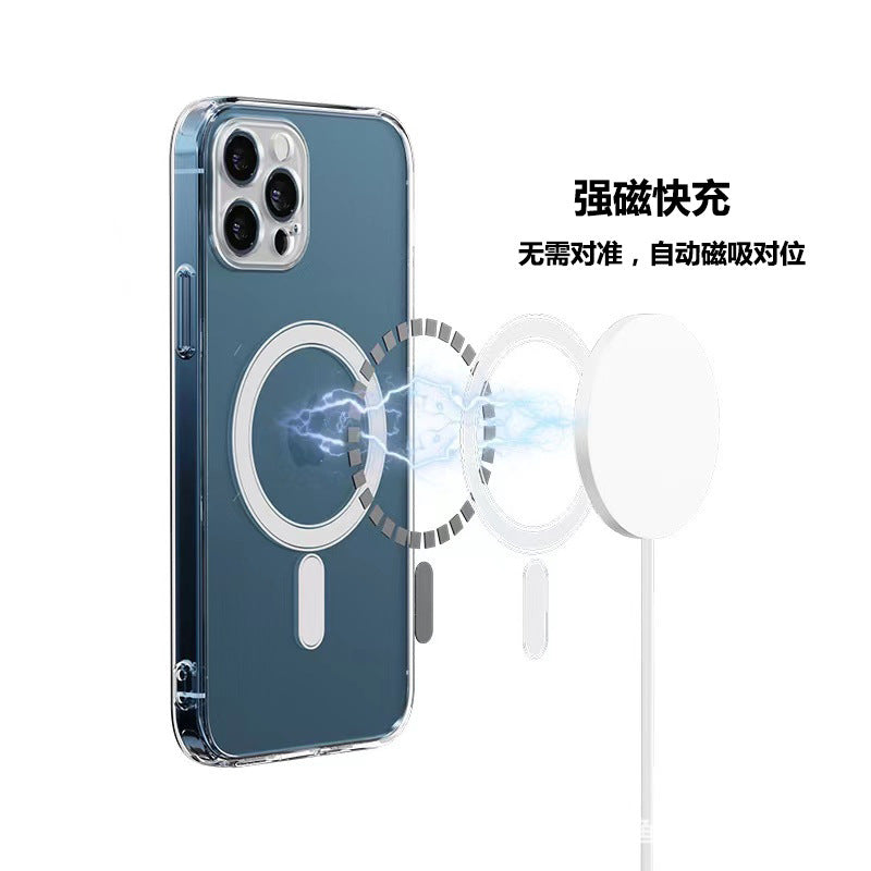 Suitable For Apple 13mini Magsafe Wireless Charging Magnetic Suction IPhone 14Promax All-inclusive Mobile Phone Case 13