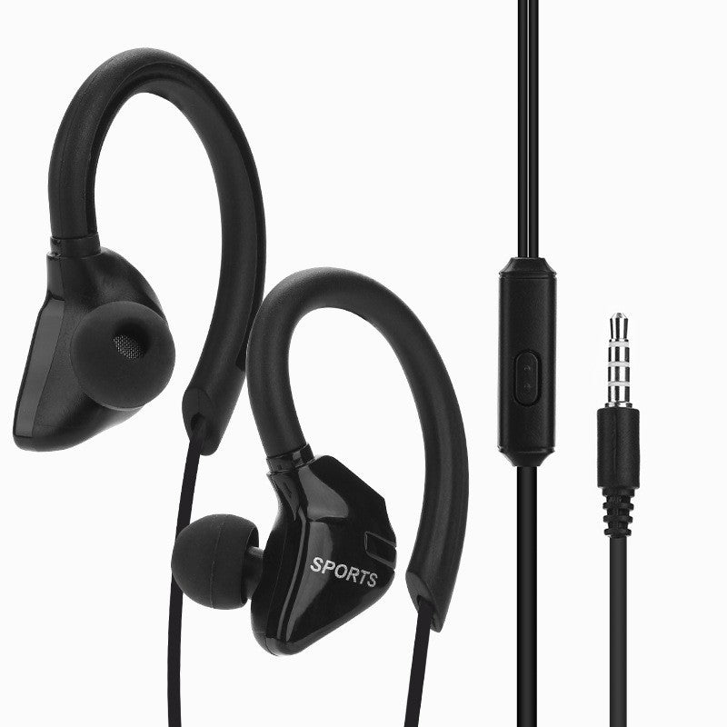SF-878 Phone Headphones With Microphone With Volume Adjusting Headphones Big Bull Horn Sports Ear-Hanging Running Headphones