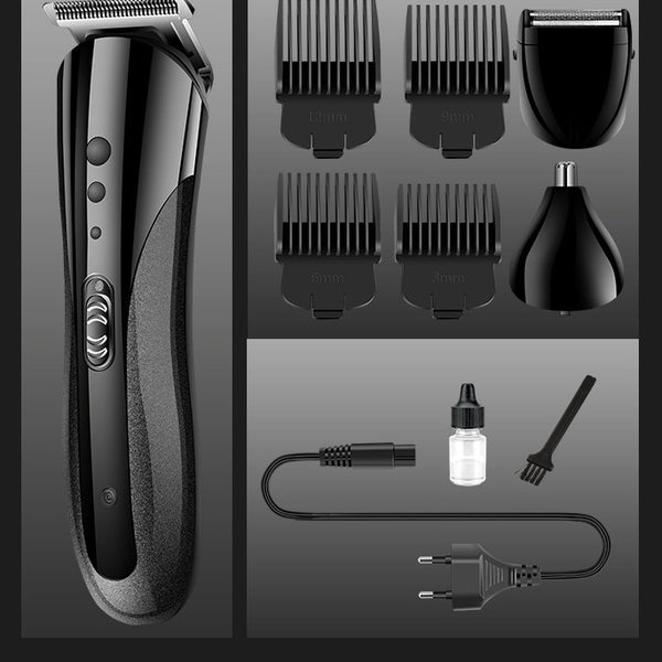 KEMEI All In1 Rechargeable Hair Clipper For Men Waterproof Wireless Electric Shaver Beard Nose Ear Shaver Hair Trimmer Tool