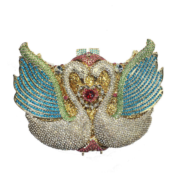 Swan Diamond Evening Bag Clutch Bag Luxurious Diamond Chain Evening Clutch Bag