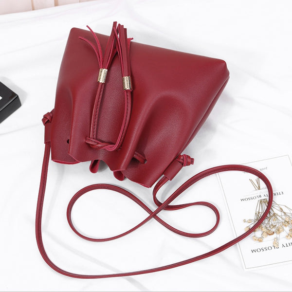 Tassel bucket coin purse