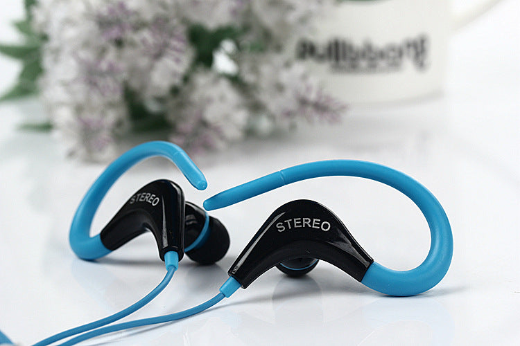 SF-878 Phone Headphones With Microphone With Volume Adjusting Headphones Big Bull Horn Sports Ear-Hanging Running Headphones