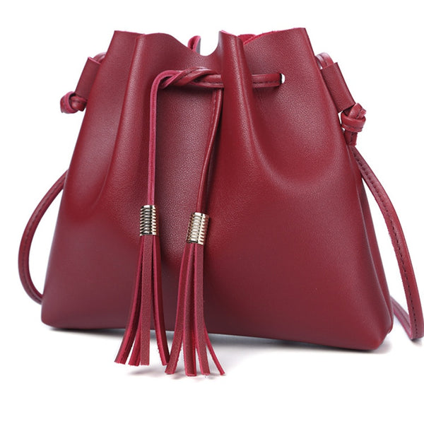 Tassel bucket coin purse