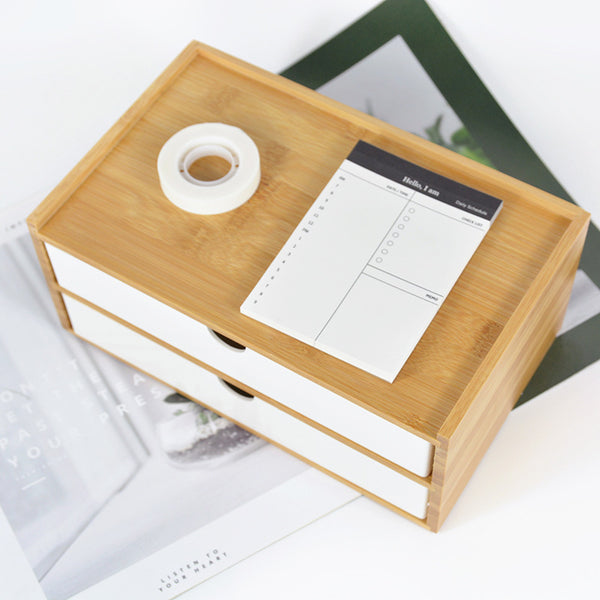 Multi-layer Storage Supplies Bamboo Board Storage Box Hotel Room Bathroom Dental Box Storage Box