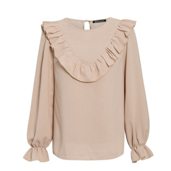 Blouse Tops women Long Sleeve Pink Shirts Ladies Shirt