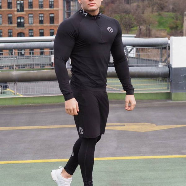 Men'S 3-Piece Workout Clothes Long-Sleeved Tight-Fitting Sportswear