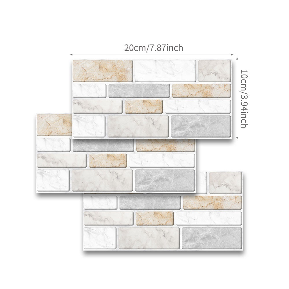 Black And White Classic Imitation Marble Wall Sticker Tile Sticker And Floor Sticker