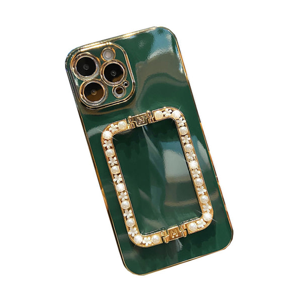 Ultra-thin Premium Stand Solid Color Phone Case With Lanyard