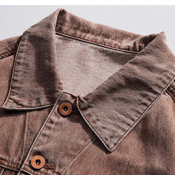 Mens Vintage Denim Jacket Cross