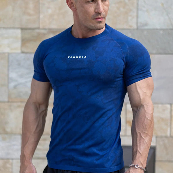 Workout Clothes Camouflage Sports T-shirt Men