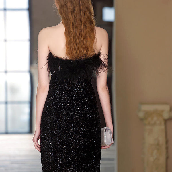 Off-shoulder Banquet Evening Dress Woman