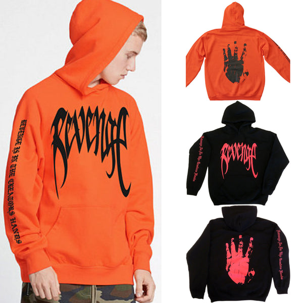 Loose REVENGE English Letter Printing Men&#039;s Turtleneck Hooded Sweater Women&#039;s Sweater And Sweater