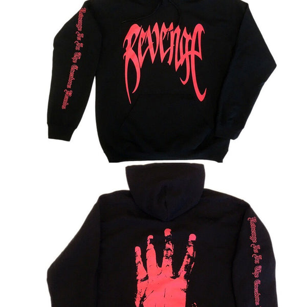 Loose REVENGE English Letter Printing Men&#039;s Turtleneck Hooded Sweater Women&#039;s Sweater And Sweater