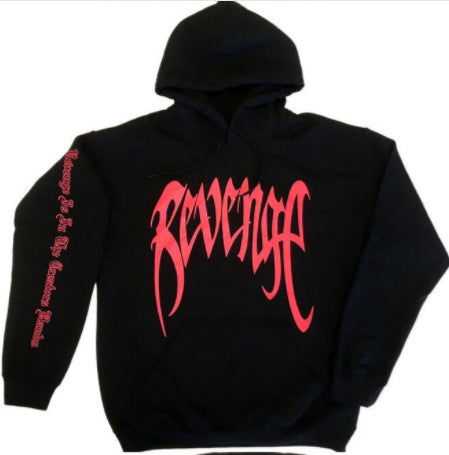 Loose REVENGE English Letter Printing Men&#039;s Turtleneck Hooded Sweater Women&#039;s Sweater And Sweater
