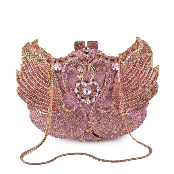 Swan Diamond Evening Bag Clutch Bag Luxurious Diamond Chain Evening Clutch Bag