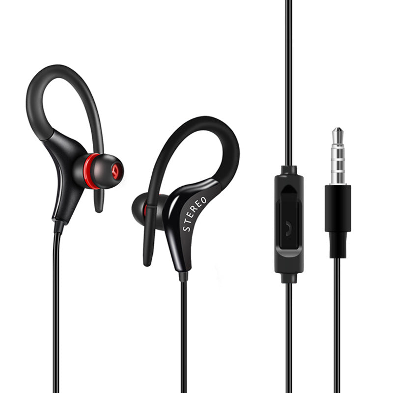 SF-878 Phone Headphones With Microphone With Volume Adjusting Headphones Big Bull Horn Sports Ear-Hanging Running Headphones