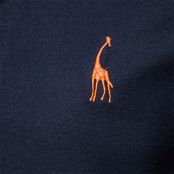 Explosions Fawn Embroidered Polo Shirt Short Sleeve Zhu Di Mesh Lapel Men&#039;s T-shirt