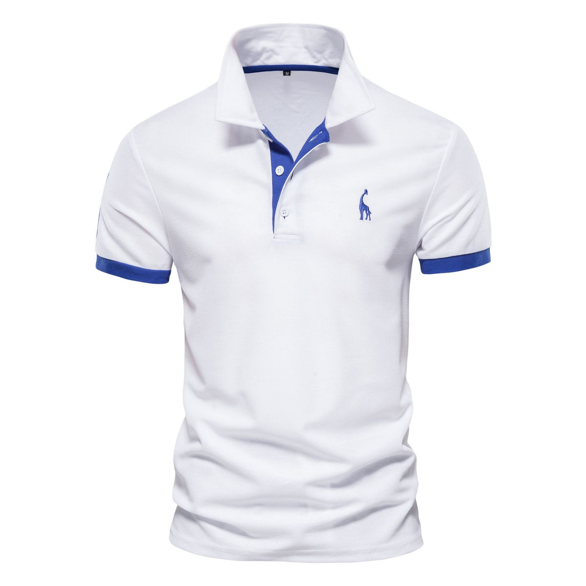 Explosions Fawn Embroidered Polo Shirt Short Sleeve Zhu Di Mesh Lapel Men&#039;s T-shirt