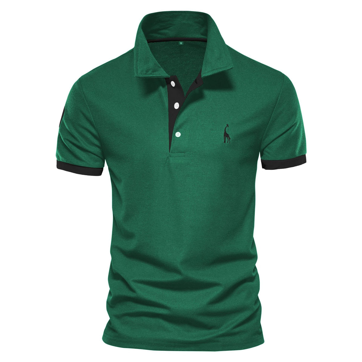 Explosions Fawn Embroidered Polo Shirt Short Sleeve Zhu Di Mesh Lapel Men&#039;s T-shirt