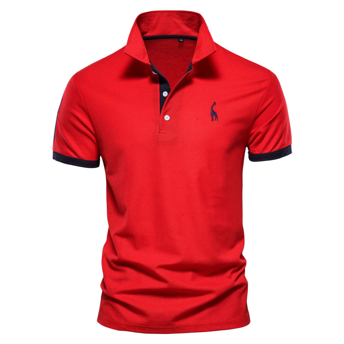 Explosions Fawn Embroidered Polo Shirt Short Sleeve Zhu Di Mesh Lapel Men&#039;s T-shirt