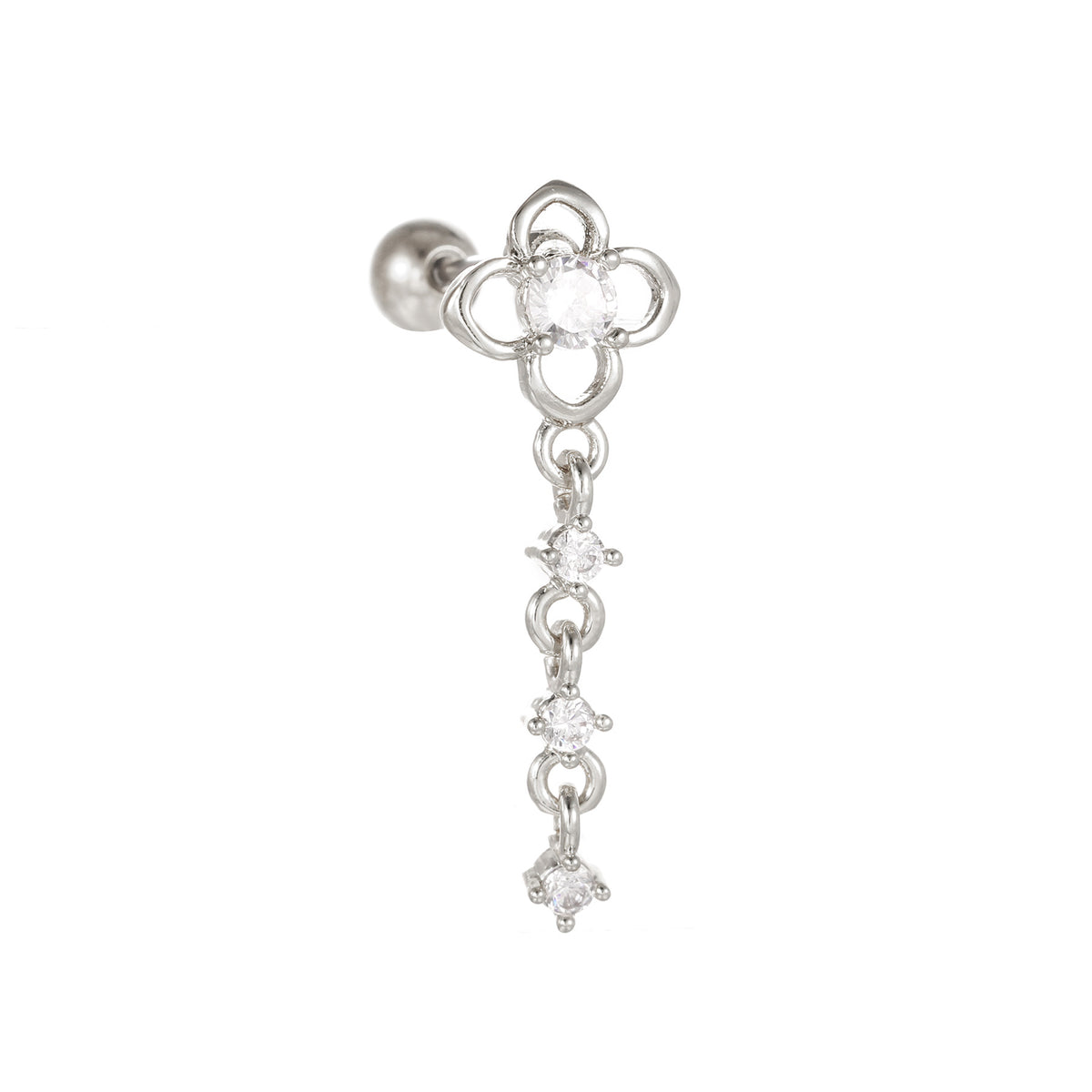 Fashion Jewelry Tassel Star Moon Micro Inlaid Zircon Earrings