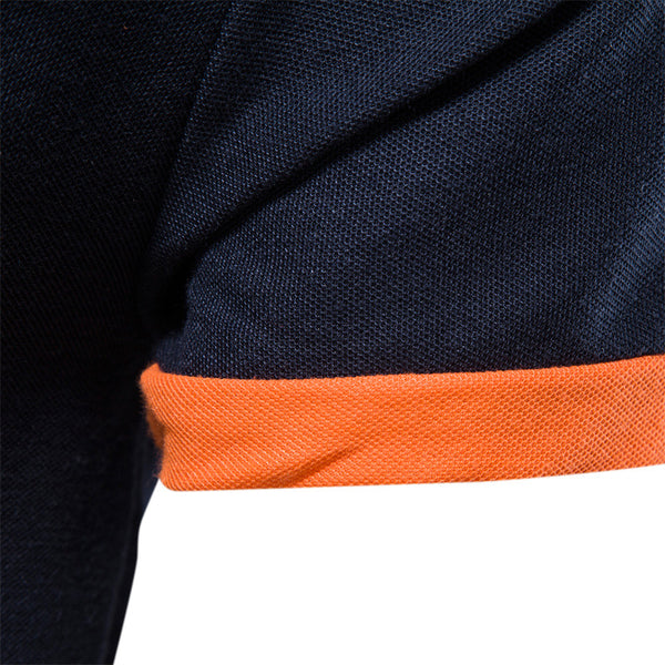 Explosions Fawn Embroidered Polo Shirt Short Sleeve Zhu Di Mesh Lapel Men&#039;s T-shirt