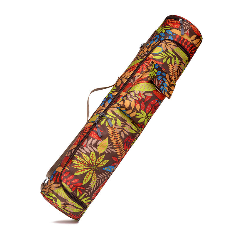 Yoga Mat Storage Bag Women&amp;#039;s Large Capacity Sports Fitness Yoga Canvas Large Flower Fabric