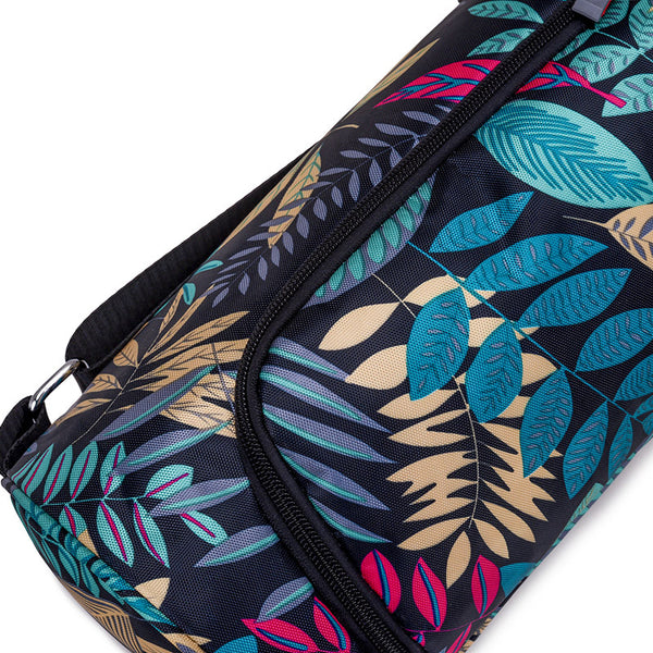 Yoga Mat Storage Bag Women's Large Capacity Sports Fitness Yoga Canvas Large Flower Fabric