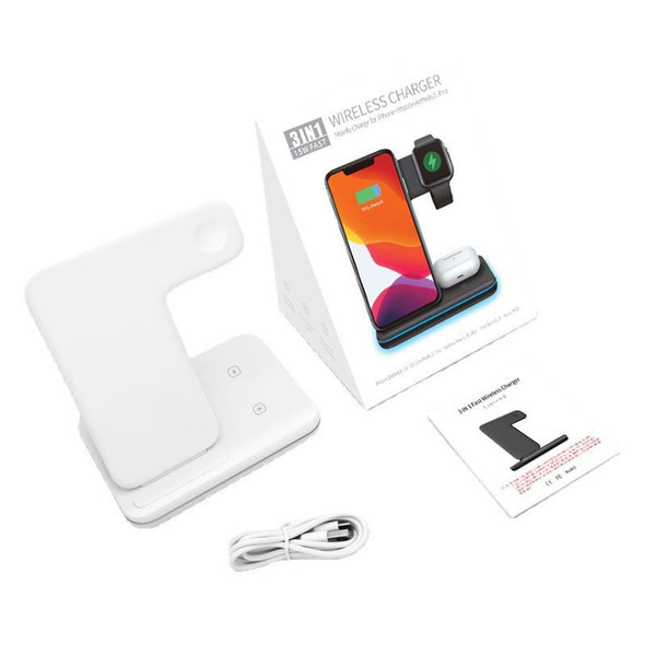 Z5A Mobile Phone Wireless Charging Bracket Desktop Fast Charging For Iphone Watch Headset Three-in-one Wireless Charger
