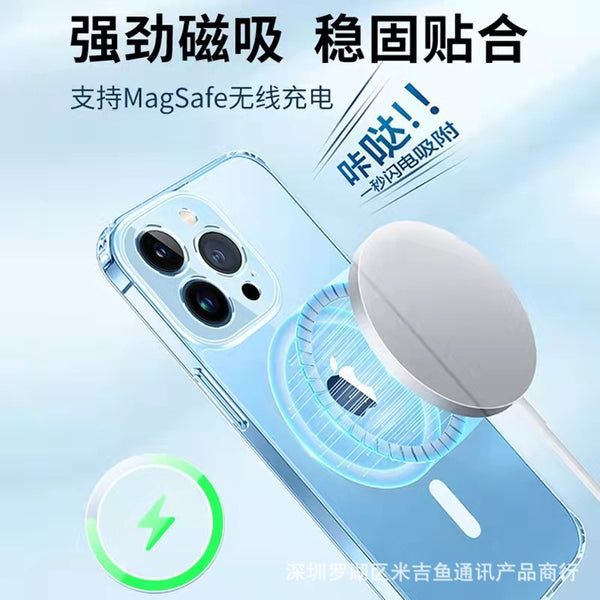 Suitable For Apple 13mini Magsafe Wireless Charging Magnetic Suction IPhone 14Promax All-inclusive Mobile Phone Case 13
