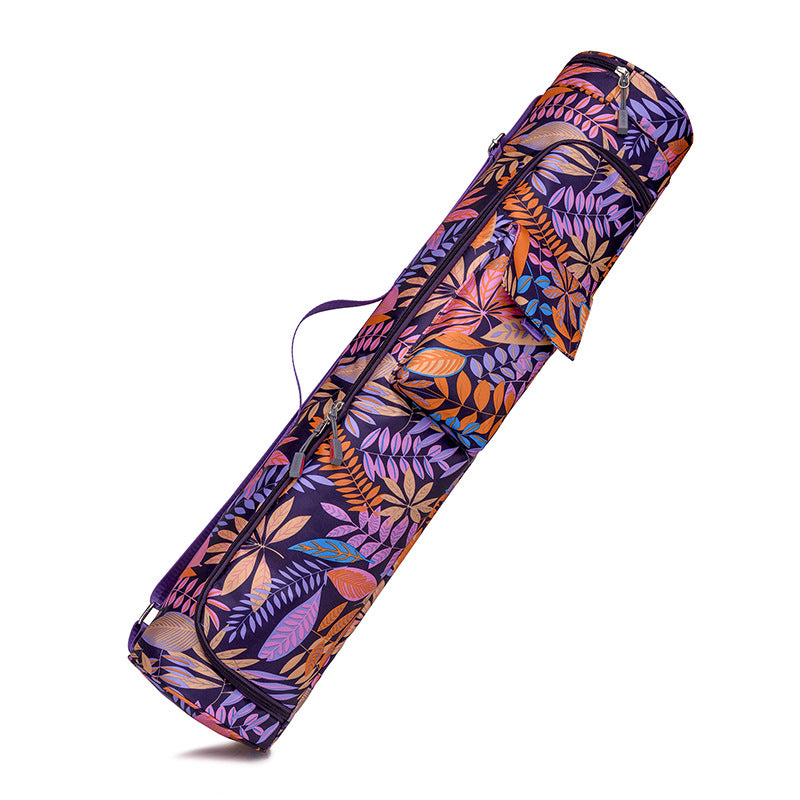 Yoga Mat Storage Bag Women&amp;#039;s Large Capacity Sports Fitness Yoga Canvas Large Flower Fabric