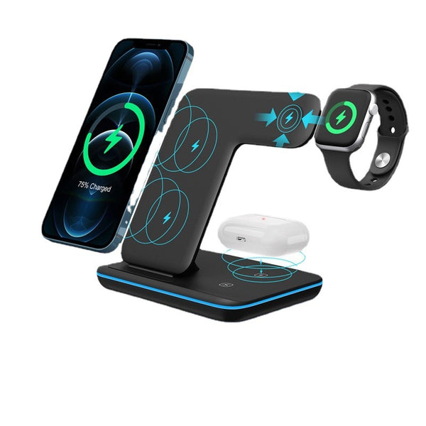 Z5A Mobile Phone Wireless Charging Bracket Desktop Fast Charging For Iphone Watch Headset Three-in-one Wireless Charger