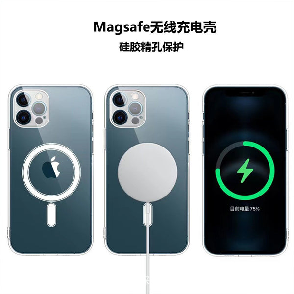 Suitable For Apple 13mini Magsafe Wireless Charging Magnetic Suction IPhone 14Promax All-inclusive Mobile Phone Case 13