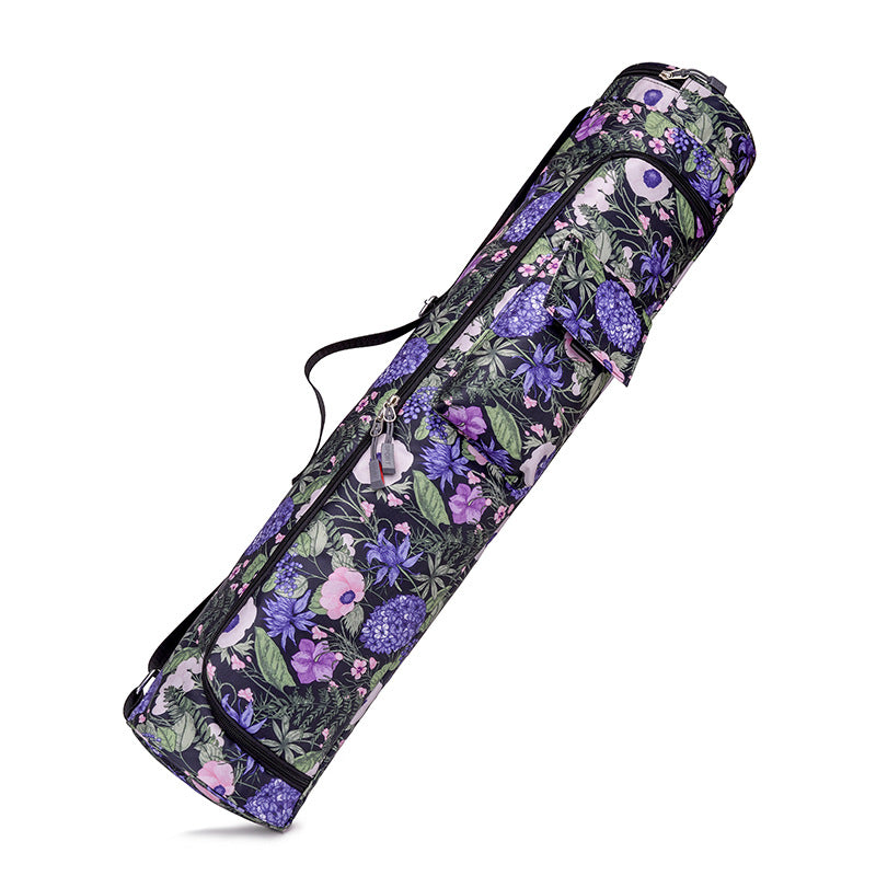 Yoga Mat Storage Bag Women&amp;#039;s Large Capacity Sports Fitness Yoga Canvas Large Flower Fabric