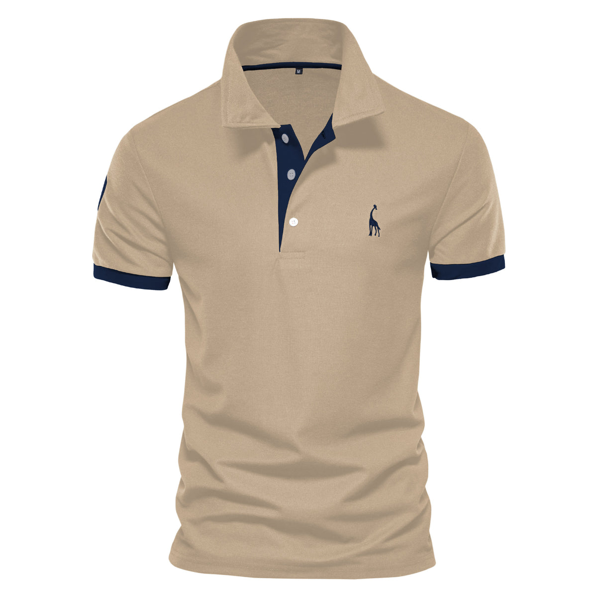 Explosions Fawn Embroidered Polo Shirt Short Sleeve Zhu Di Mesh Lapel Men&#039;s T-shirt