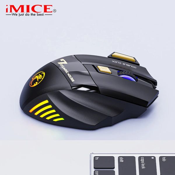 Rechargeable Computer Mice Wirless Gaming Wireless Bluetooth Silent 3200 DPI Ergonomic USB Mause With Backligh