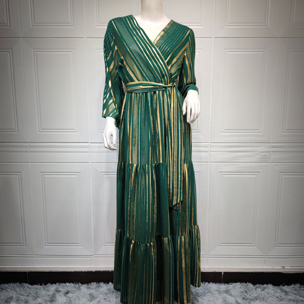 Muslim Bronzing Craft Dress Women Party Dress