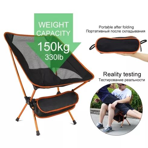 Travel Ultralight Folding Chair Superhard High Load Outdoor Picnic Seat