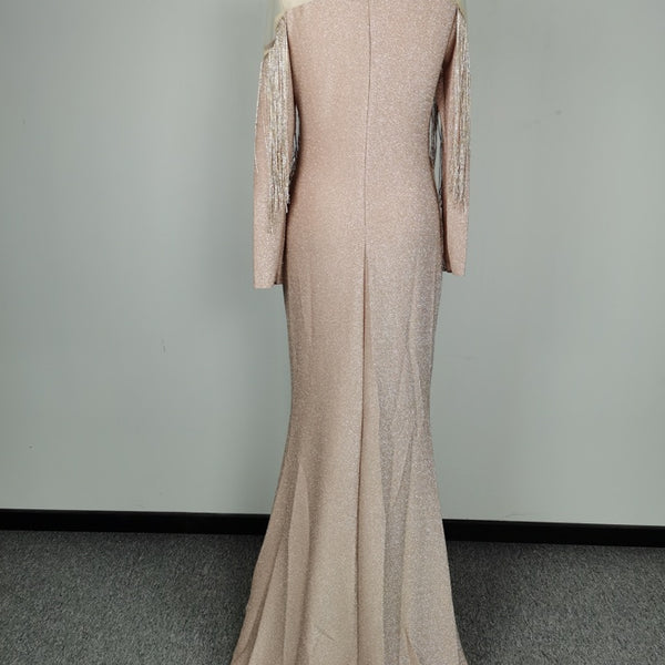 Dunhuang Sexy Tassel Slim Dress Dress Woman