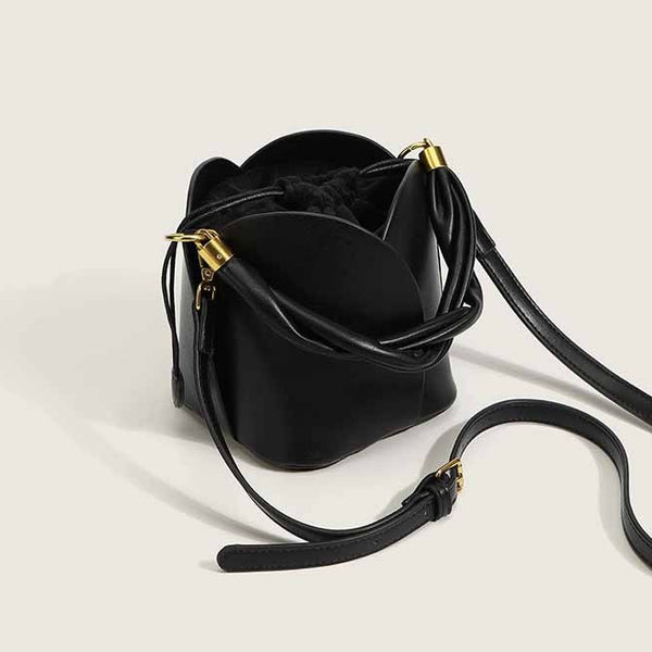 Style Fashion Women Bag In Handbags Genuine Leather Tote Sling Shoulder Ladies Handbag Luxury Flowers Design Bucket Bags